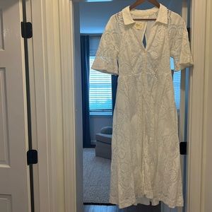 Anthropologie - Maeve - White Lace Button Down
